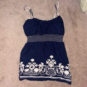 HeartSoul Navy and White Tank Top